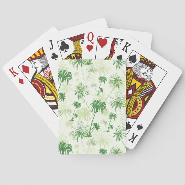 Baralho Padrão de Árvore Palm Verde (Verso)