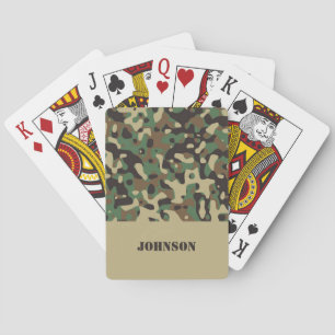 Baralho Padrão de camuflagem de nome personalizado