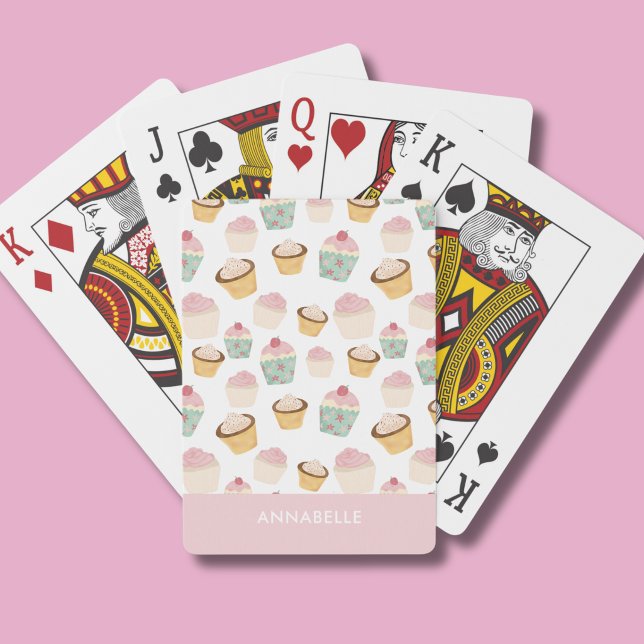 Baralho Padrão de Cupcake  (Cupcake pattern playing cards)