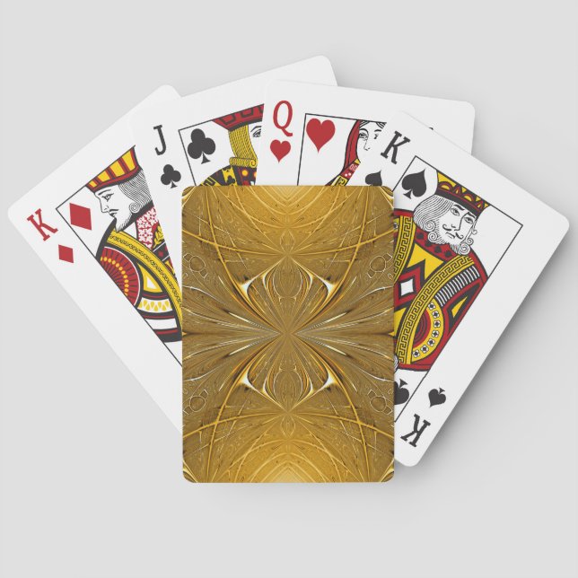 Baralho Padrão de design de metal dourado (Verso)