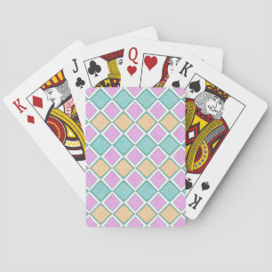 Baralho Padrão de Diamante Prisma Harlequim Pastel