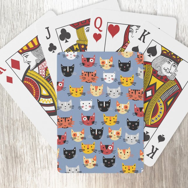 Baralho Padrão de Gato Bonito (Cute little kitty cat playing cards)