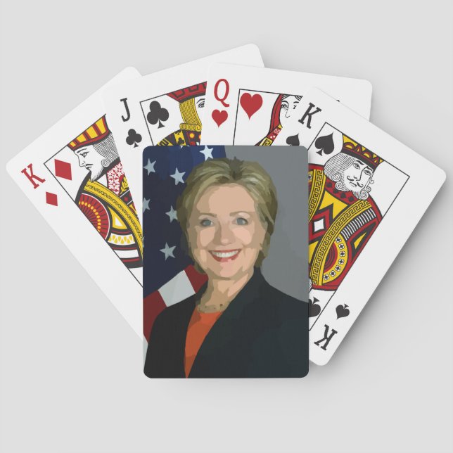 Baralho Padrão de jogo da eleição 2016 de Hillary Clinton (Verso)