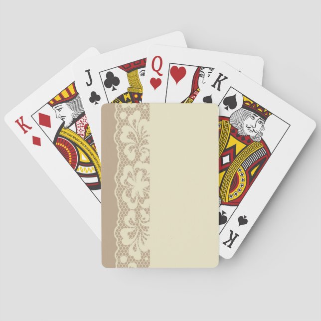 Baralho Padrão de rendas, colheita de flores 7 (Verso)