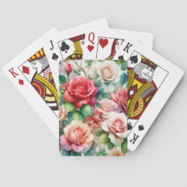 Baralho Padrão de Rosa Whimsical