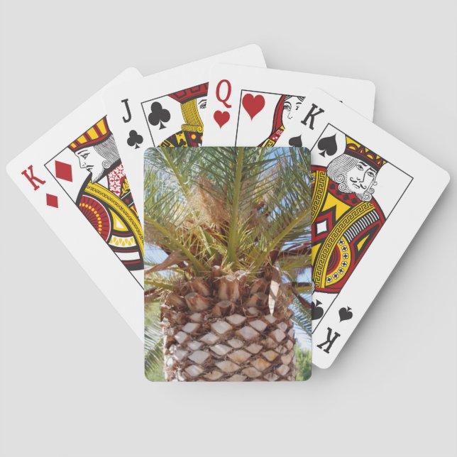 Baralho Padrão de verão de palma design de praia. (Verso)