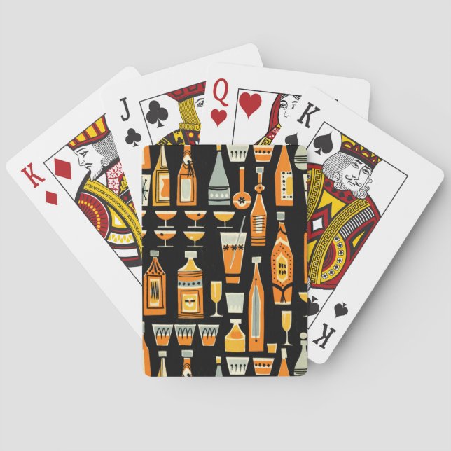 Baralho Padrão de vida noturna moderna do século médio (Verso)