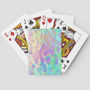 Baralho Padrão de Vidro Holográfico, Cores Iridescentes