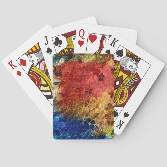 Baralho Padrão floral retrorreflector da vinhagem 20 (Verso)