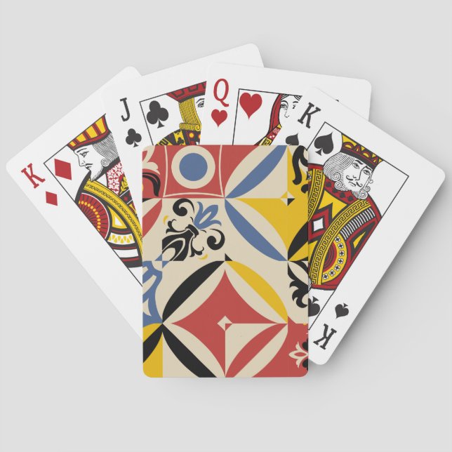 Baralho Padrão Geométrico do Azulejos em 60 (Verso)