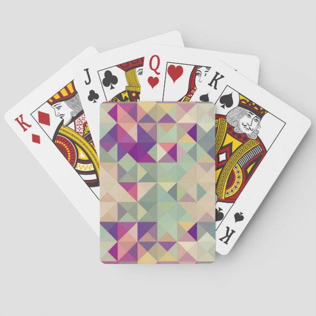 Baralho Padrão Geométrico dos Hipsteres Vintage. (Verso)