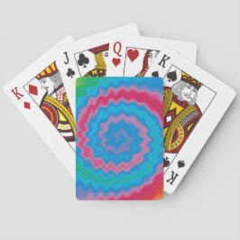 Baralho Padrão legal de espiral retro funky com ranhura ti