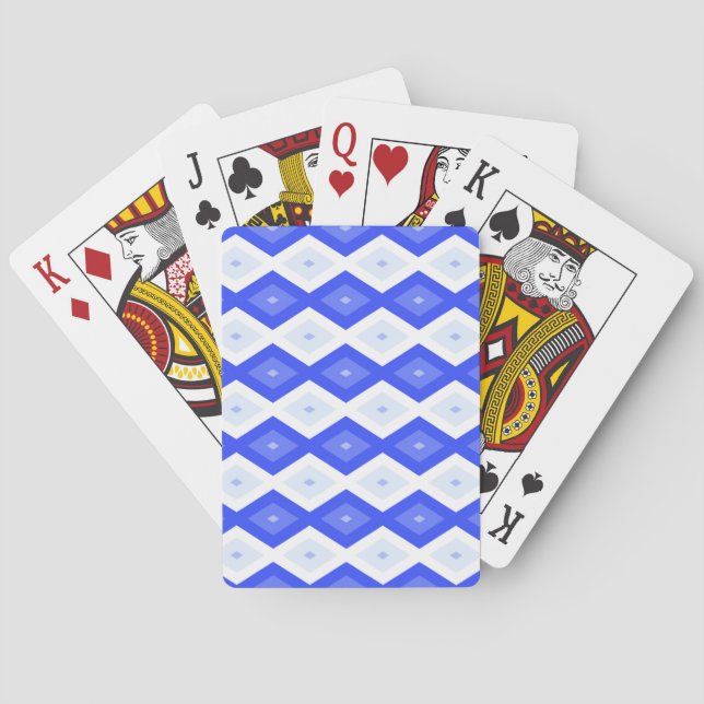 Baralho Padrão real de diamante azul (Verso)
