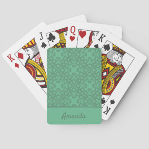 Baralho Padrão verde-menta personalizado