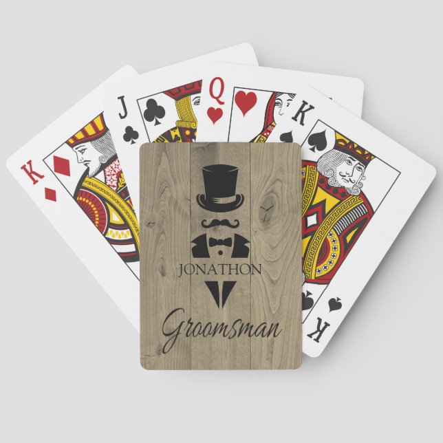 Baralho Padrinhos de casamento personalizados (Verso)