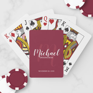 Baralho Padrinhos de casamento Personalizados de Script Mo