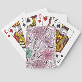 Baralho padrões de arranjo de flores