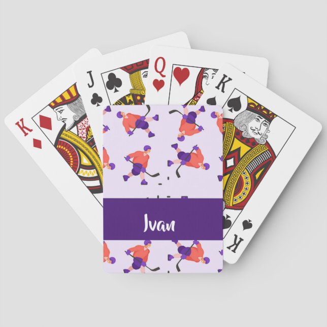 Baralho Padrões dos jogadores de hóquei no gelo (Verso)