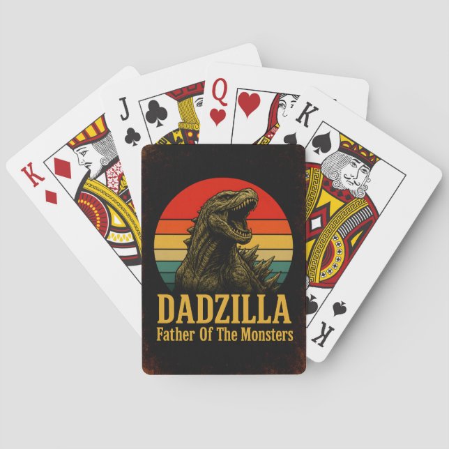Baralho Pai Dadzilla Do Dia de os pais Dos Monstros (Verso)