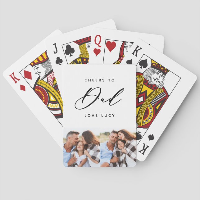 Baralho pai de script divertido multifoto (Verso)