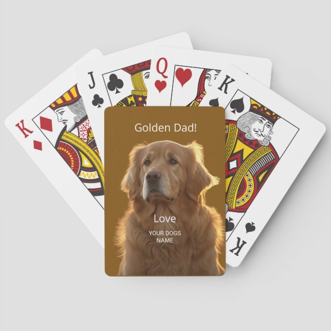 Baralho Pai Retriever Dourado Personalizado (Verso)