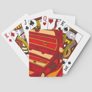 Baralho Painéis laranja abstrato