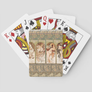 Baralho Painel Art Nouveau Alphonse Mucha Quatro Estações