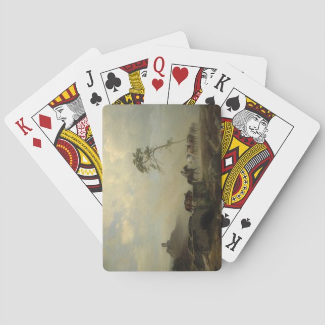 Baralho Paisagem com castelos ruins e cavaleiros (Verso)