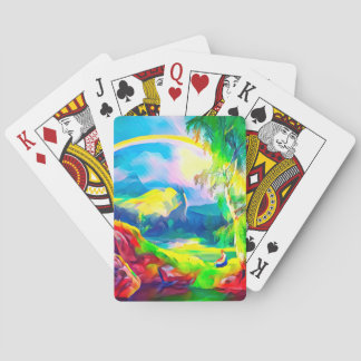Baralho Paisagem da Noruega com arco-íris