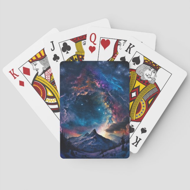 Baralho Paisagem do Espaço de Montanha Cósmica (Verso)