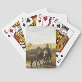 Baralho Paisagem fluvial com os cavaleiros Aelbert Cuyp