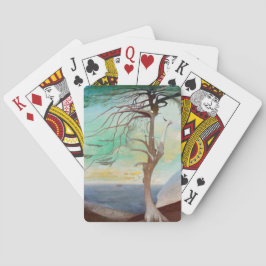 Baralho Paisagem Paisagem de Árvore Cedar do solitário