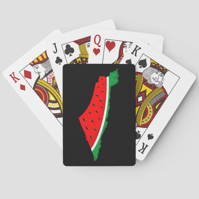 Baralho Palestina - Mapa Watermelon - Símbolo da liberdade (Verso)