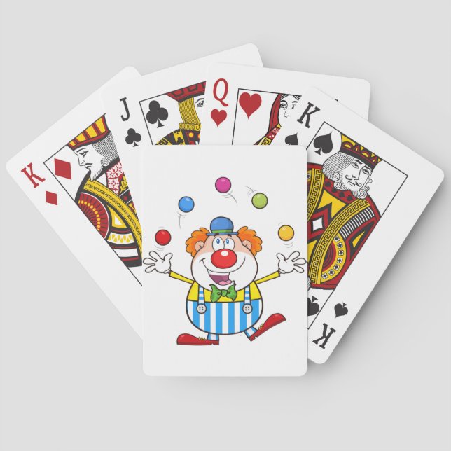 Baralho Palhaço de Circo Divertido Jogando Bolas (Verso)