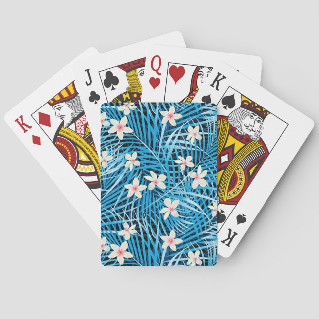Baralho Palm Leaves Blue Pattern (Verso)