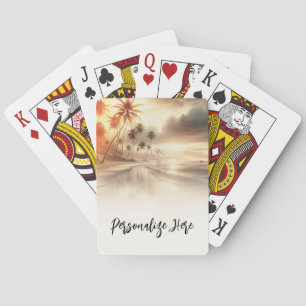 Baralho Palm Trees & Orange Sunset Beach Wedes