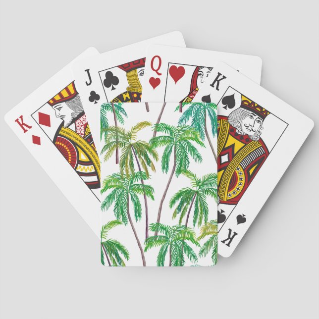 Baralho Palmas acrílicas: Textura têxtil de verão. (Verso)