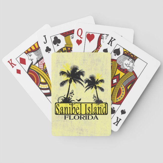 Baralho Palmeira da Flórida Sanibel Island (Verso)