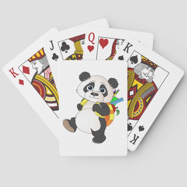 Baralho Panda Bear com mochila (Verso)
