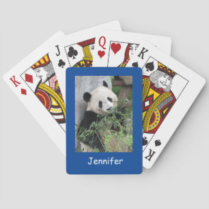 Baralho Panda Gira, Fundo Azul,