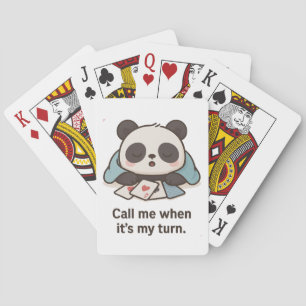 Baralho Panda Preguiçosa Engraçado - "Me chame quando for