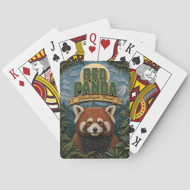 Baralho Panda Vermelho Floresta do Himalaia POPCUT (Verso)