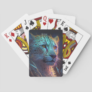 Baralho Pantera Retrato Animal Pintura Vida Selvagem Exter