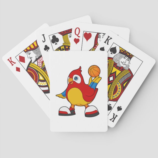 Baralho Papagaio como jogador de basquetebol (Verso)
