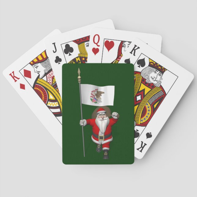 Baralho Papai Noel Com Alferes De Illinois (Verso)