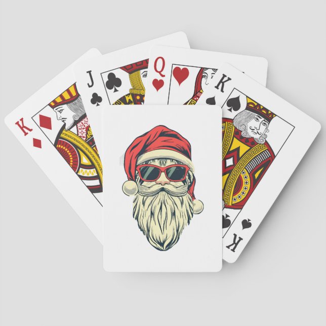 Baralho papai noel de óculos (Verso)