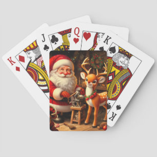 Baralho Papai Noel e Rena fofos 