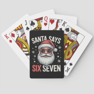 Baralho Papai Noel Engraçado Diz Seis Sete Natal 67 Meme X
