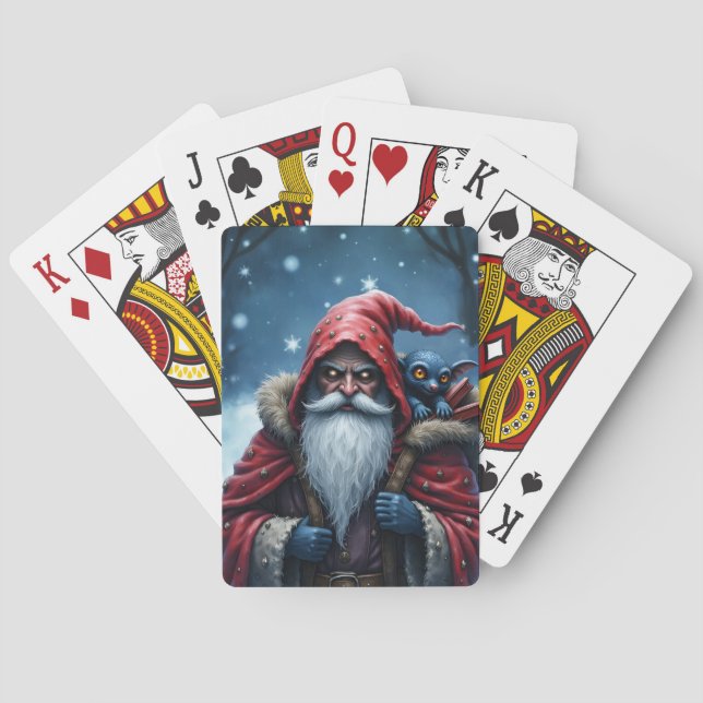 Baralho Papai Noel Frostbite & Seu Duende Travesso. (Verso)