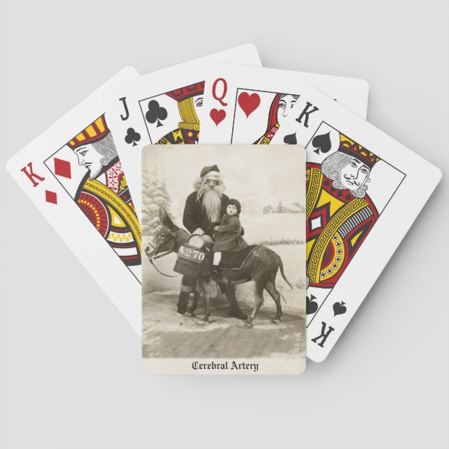 Baralho Papais noeis Assustadores Jogando Cartões (Verso)